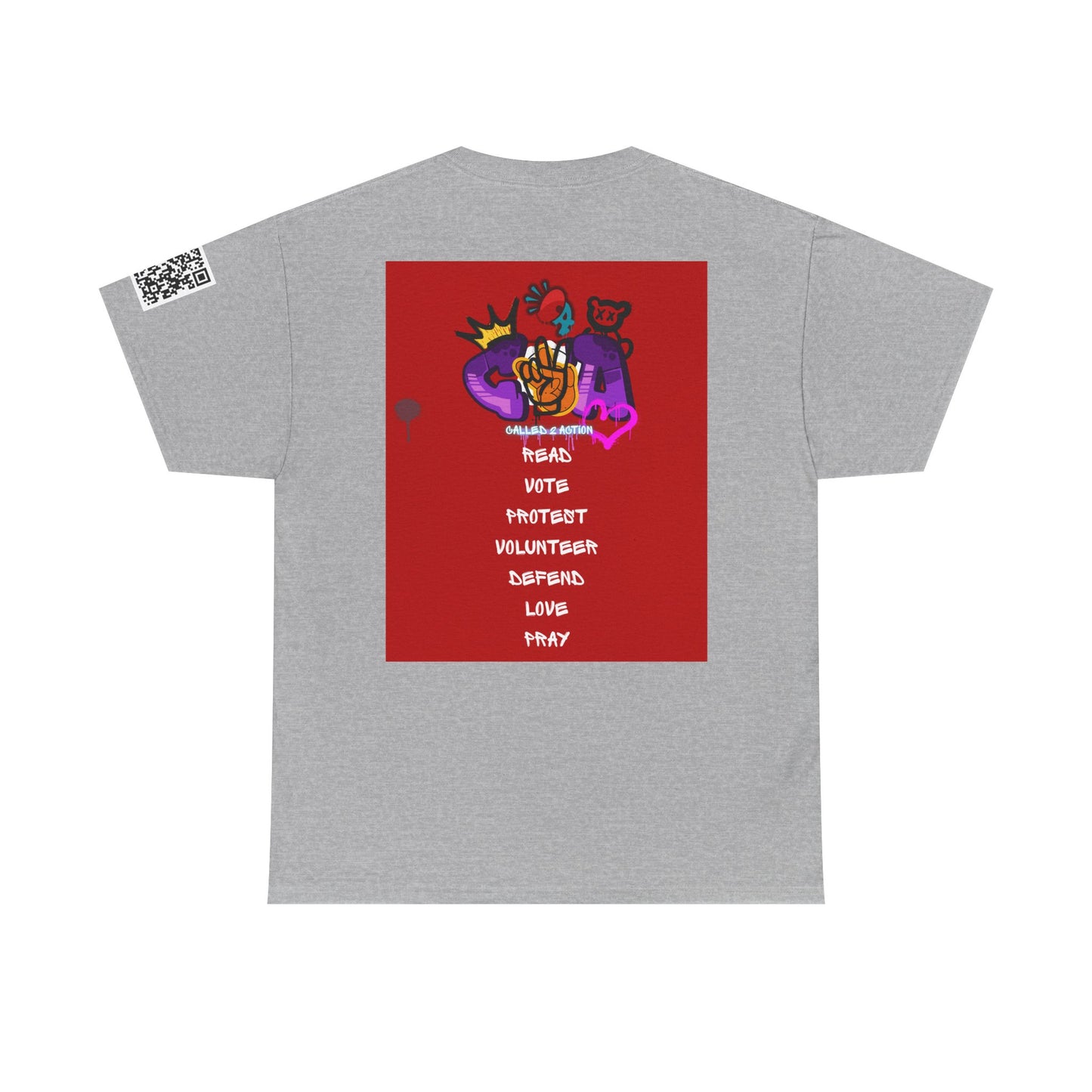 Bold Graphic Unisex Tee for Activists, Statement T-Shirt, Vote Love Design, Heavy Cotton Shirt, Empowerment Apparel