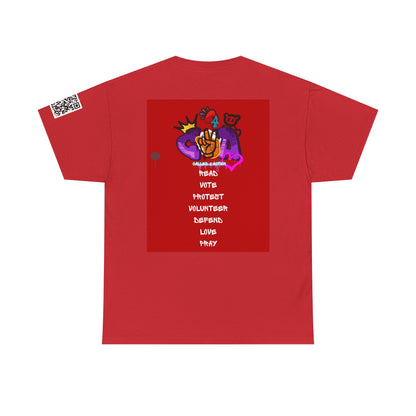 Bold Graphic Unisex Tee for Activists, Statement T-Shirt, Vote Love Design, Heavy Cotton Shirt, Empowerment Apparel