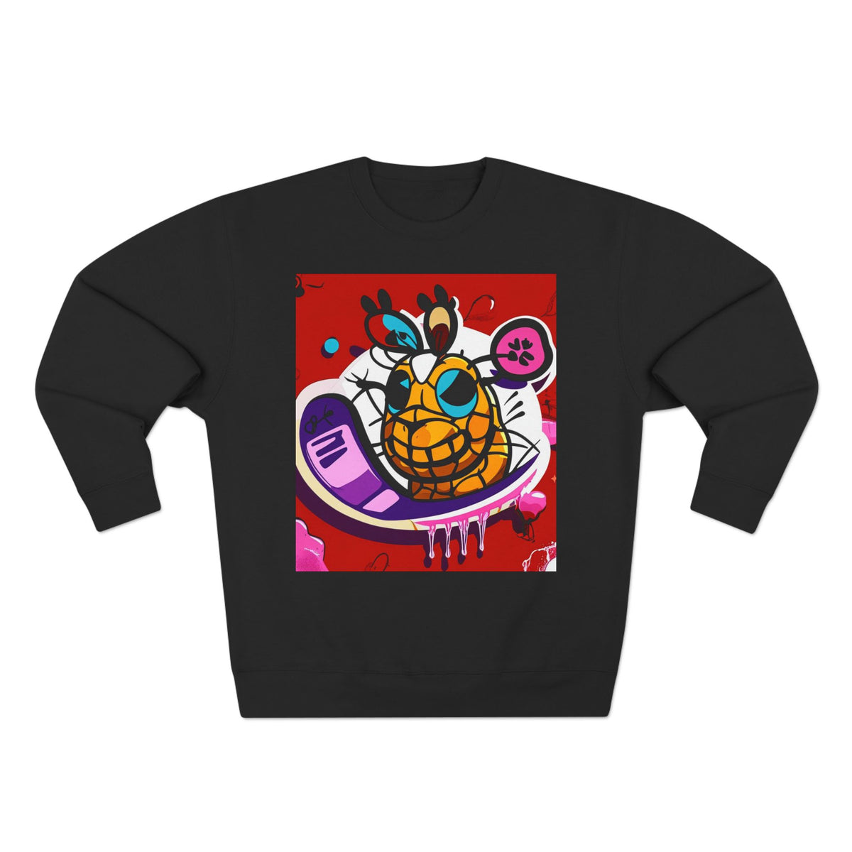 Graphic Sweatshirt — Colorful Pineapple Cartoon with “Called 2 Action” QR Back