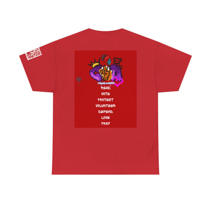 Bold Graphic Unisex Tee for Activists, Statement T-Shirt, Vote Love Design, Heavy Cotton Shirt, Empowerment Apparel