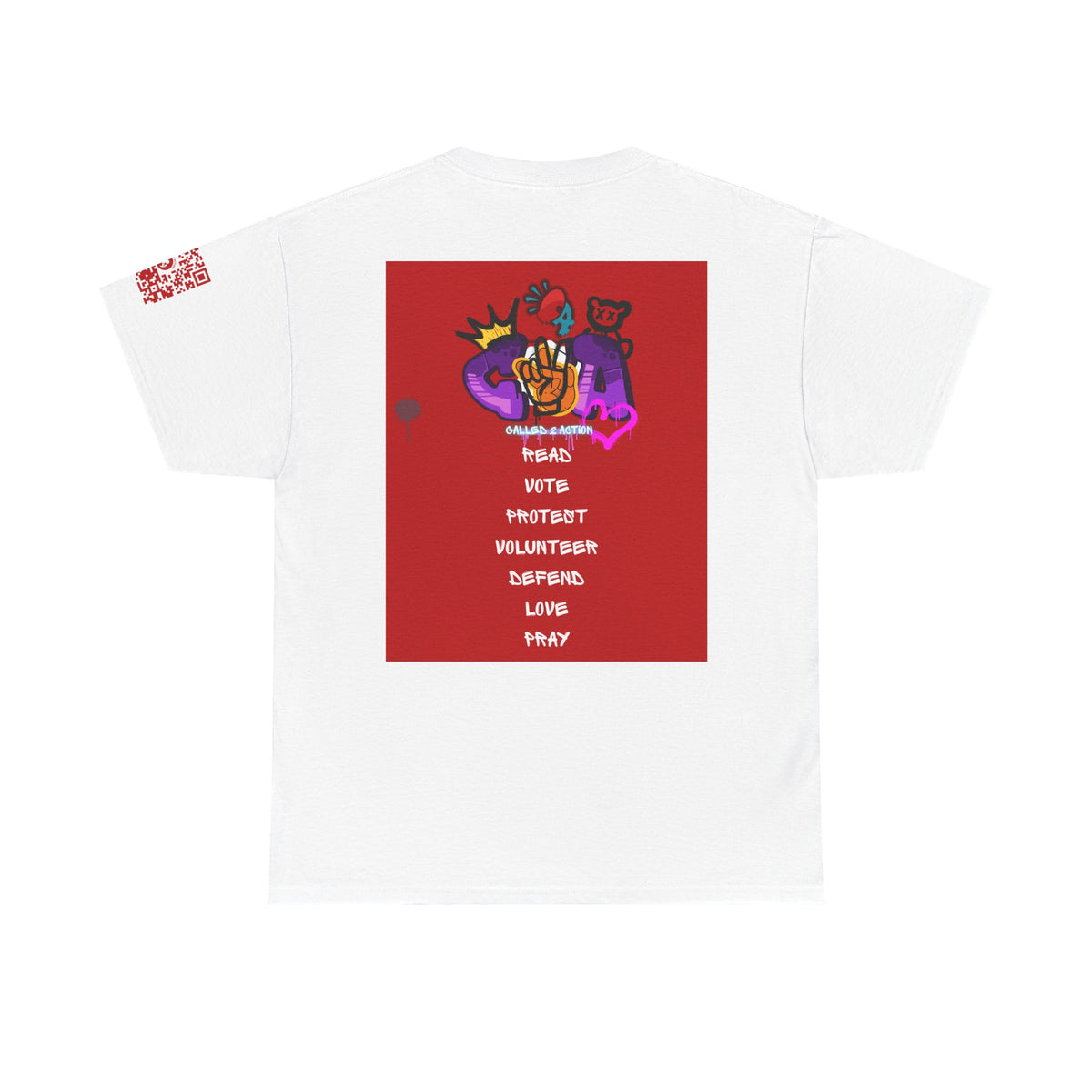 Bold Graphic Unisex Tee for Activists, Statement T-Shirt, Vote Love Design, Heavy Cotton Shirt, Empowerment Apparel