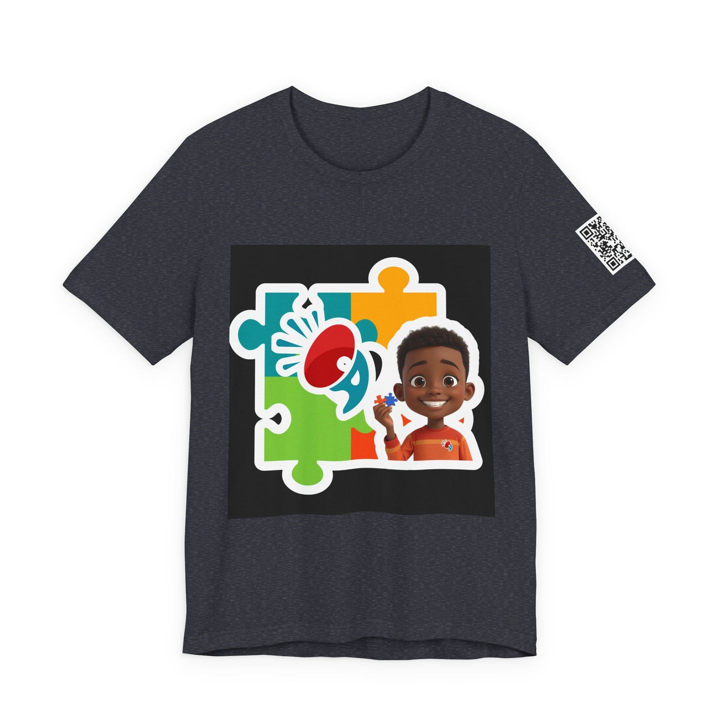Autism Awareness Puzzle Tee — Kid-Friendly Design with Smiling Child & Puzzle Pieces