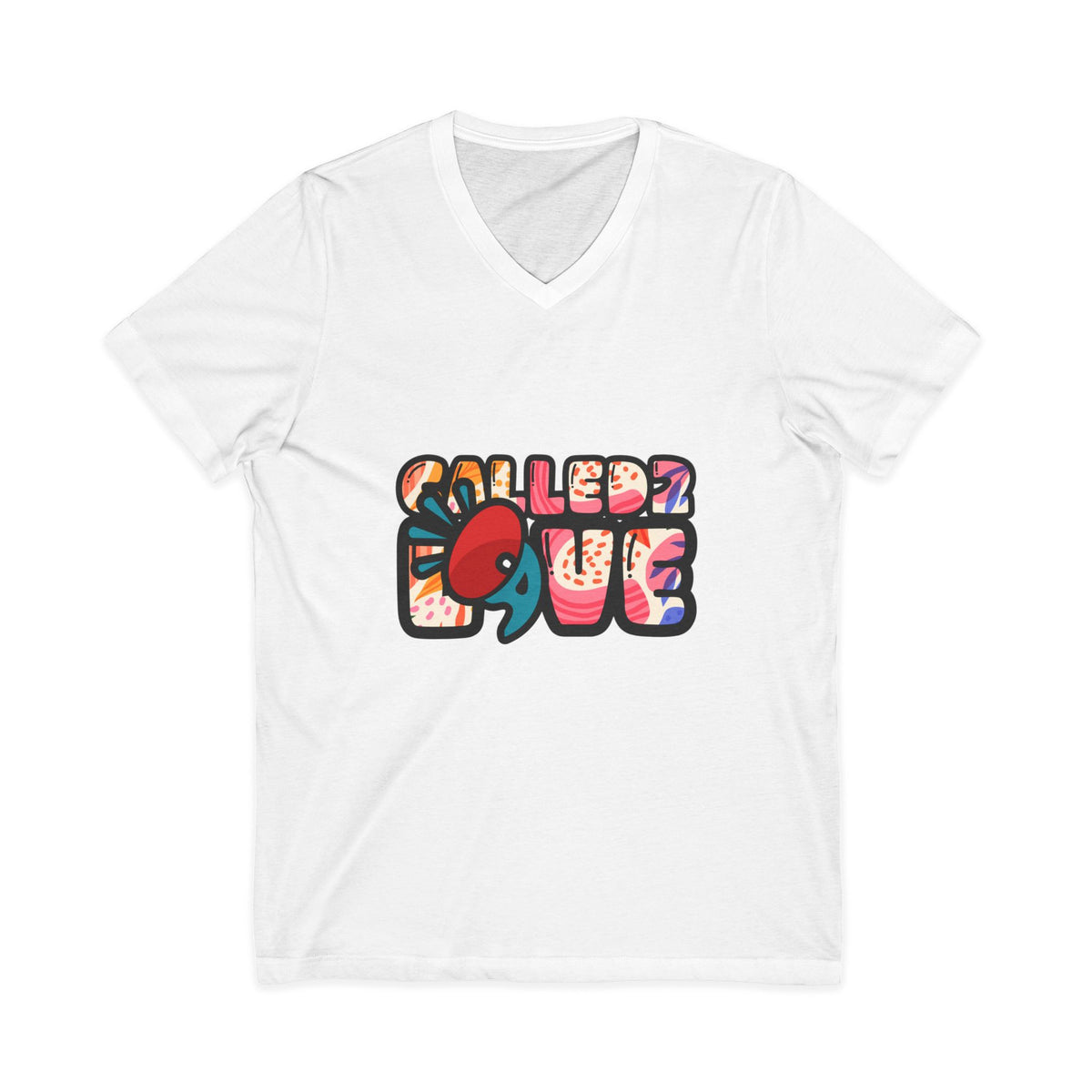 Unisex Jersey Short Sleeve V-Neck Tee