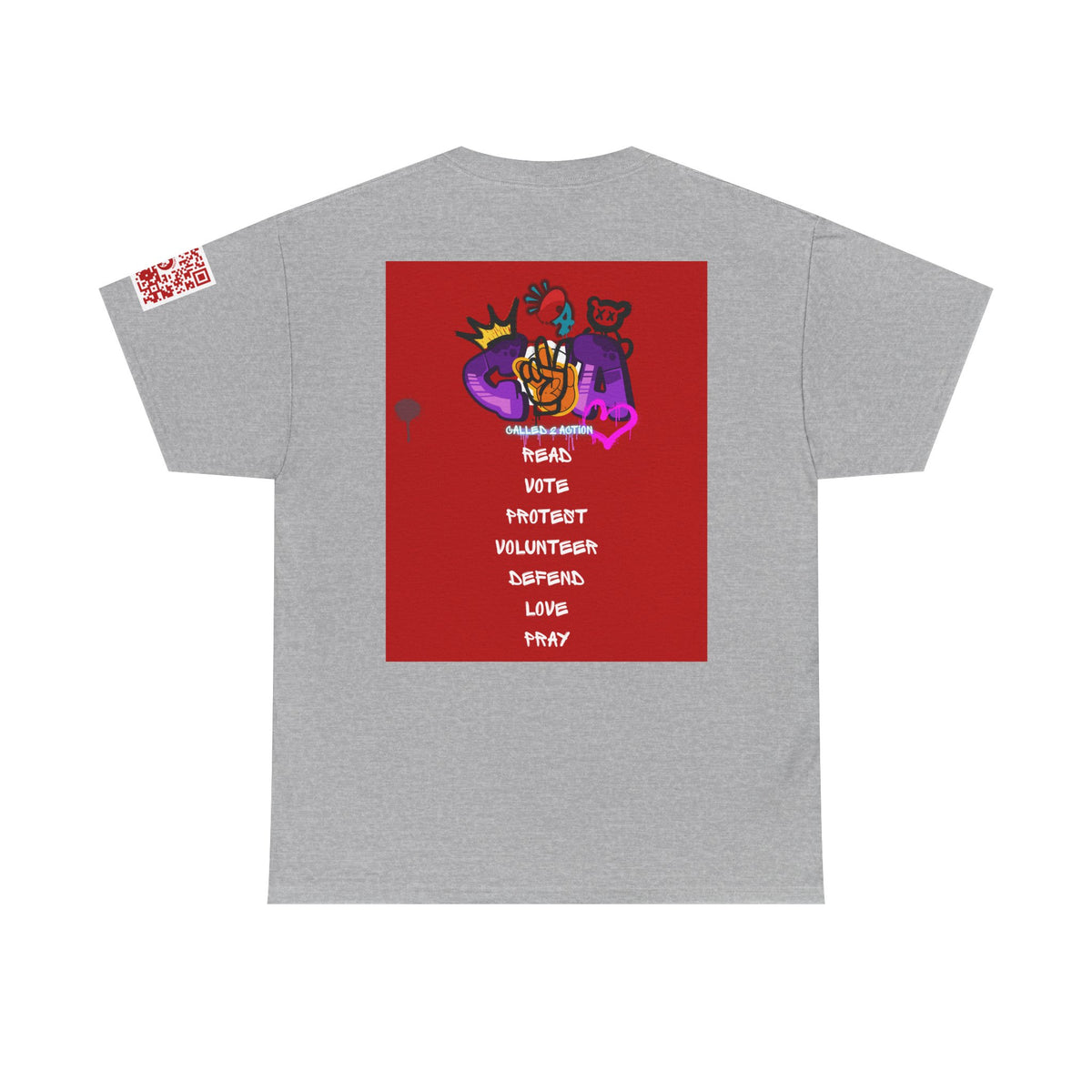 Bold Graphic Unisex Tee for Activists, Statement T-Shirt, Vote Love Design, Heavy Cotton Shirt, Empowerment Apparel