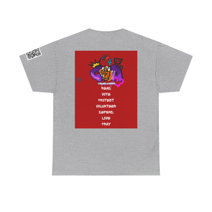 Bold Graphic Unisex Tee for Activists, Statement T-Shirt, Vote Love Design, Heavy Cotton Shirt, Empowerment Apparel