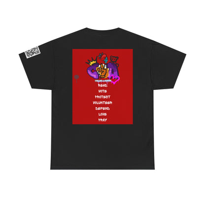 Bold Graphic Unisex Tee for Activists, Statement T-Shirt, Vote Love Design, Heavy Cotton Shirt, Empowerment Apparel
