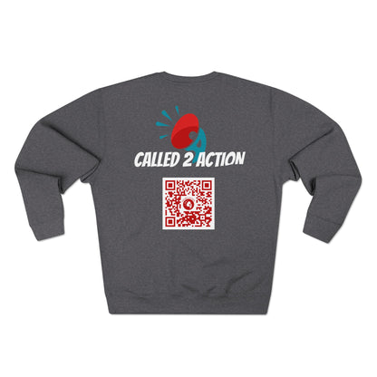 Graphic Sweatshirt — Colorful Pineapple Cartoon with “Called 2 Action” QR Back