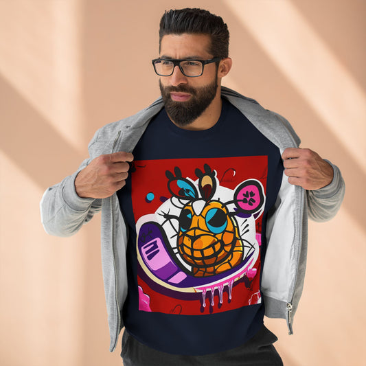 Graphic Sweatshirt — Colorful Pineapple Cartoon with “Called 2 Action” QR Back