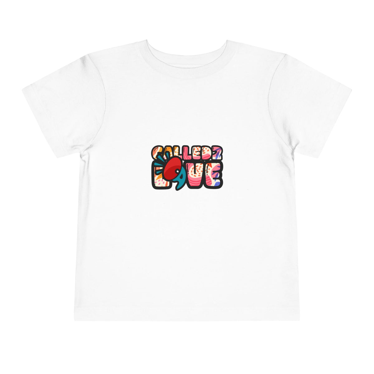 Toddler Tee — Colorful 'Smilesss' Graphic Front & QR Code Back