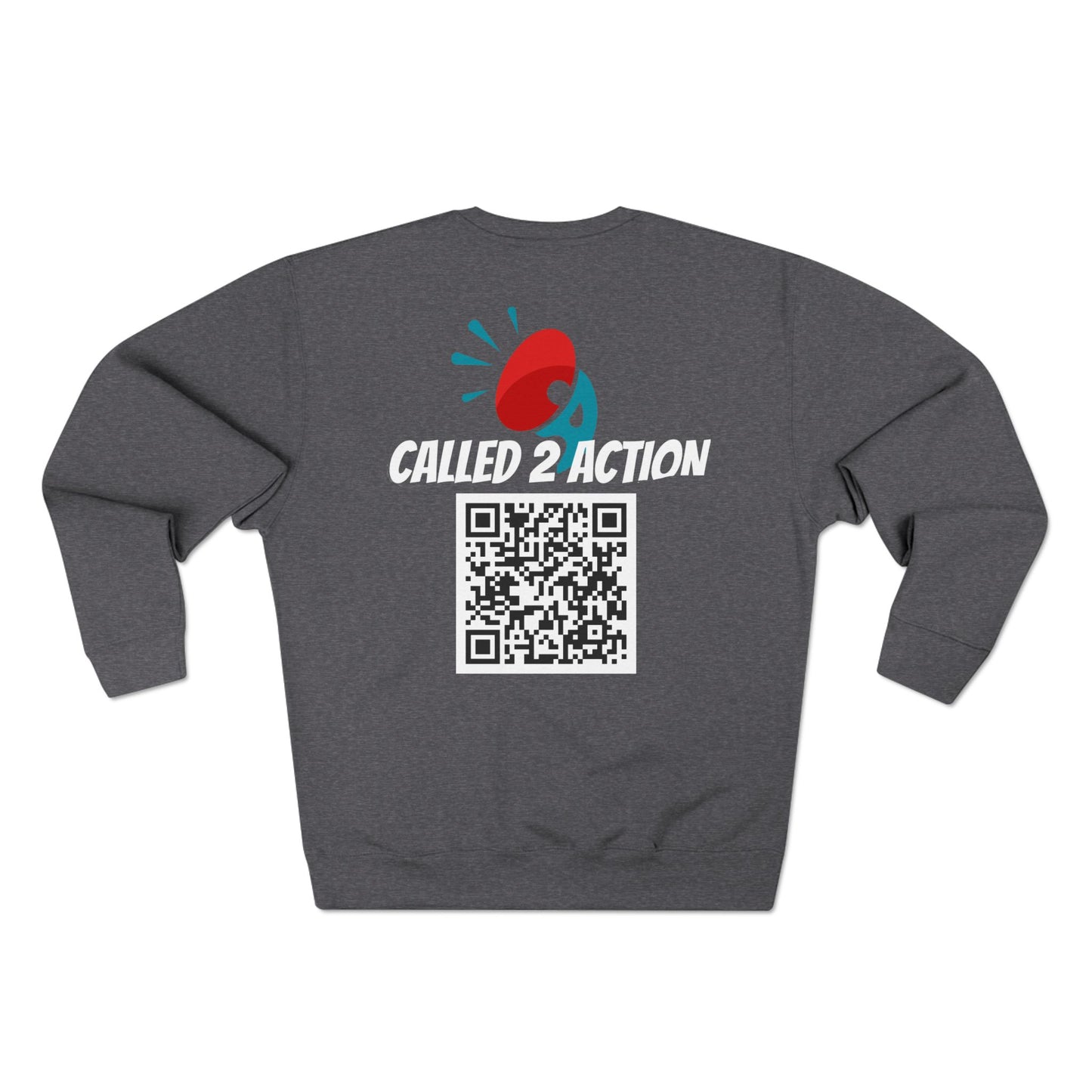 Graphic Sweatshirt — Colorful Pineapple Cartoon with “Called 2 Action” QR Back