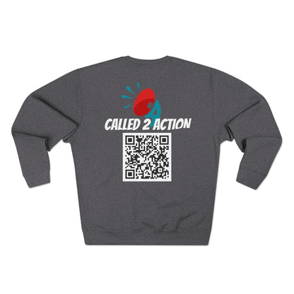 Graphic Sweatshirt — Colorful Pineapple Cartoon with “Called 2 Action” QR Back