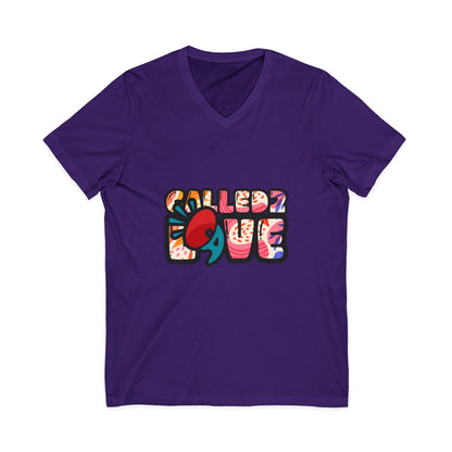 Unisex Jersey Short Sleeve V-Neck Tee